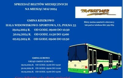 Zdjęcie do Sprzedaż bilet&oacute;w miesięcznych