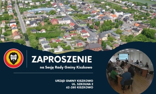 Zaproszenie na XIX Sesję Rady Gminy Kiszkowo na dzień 30 grudnia 2025 roku na godz. 9.00