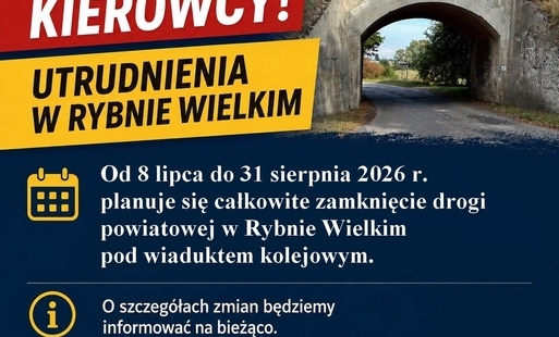 Uwaga kierowcy! Utrudnienia w Rybnie Wielkim