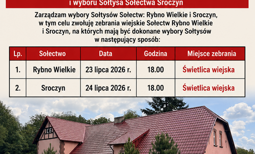 WYBORY SOŁECKIE 2026 – RYBNO WIELKIE I SROCZYN