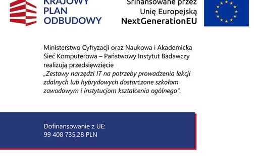 Zdjęcie do Zestawy do zdalnego nauczania &ndash; KPO (wskaźnik C12L)