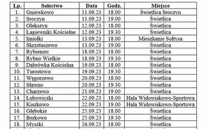 Zdjęcie do Harmonogram zebrań sołeckich &ndash; fundusz sołecki na 2024 rok